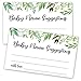 50 Baby Shower Name Suggestion Cards, Greenery Name Suggestion Cards for Baby Shower, Name Suggestion Game, Baby Shower Games, Baby Party Supplies, 3.5 x 2 Inches