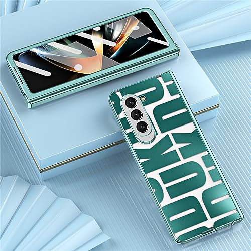 Coque rigide premium Samsung Galaxy Z Fold 5 transparente verte - 6