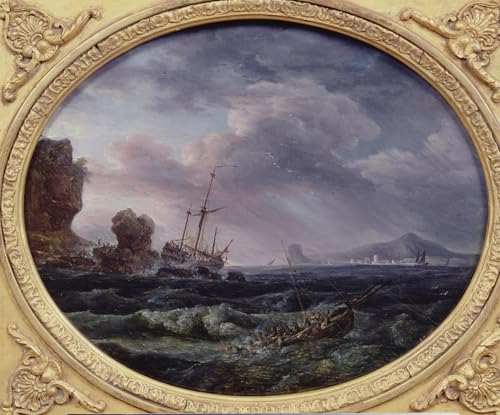 Pintura de Claude Vernet en lienzo vintage, decoración artística y evocadora para dormitorio