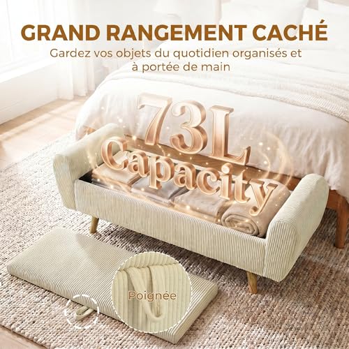 Banc de rangement gain de place pour optimiser le rangement du salon - 6