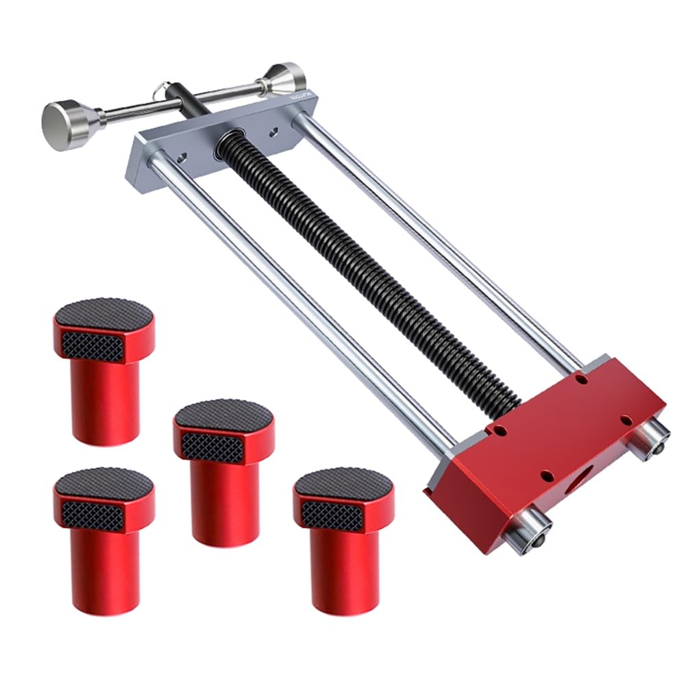 Jnchdghwa As Shown Non-Slip Silicone Pads Included 19Mm Workbench Front Inertia Vise 4Pcs Bench Dogs Clamp Woodworking Set