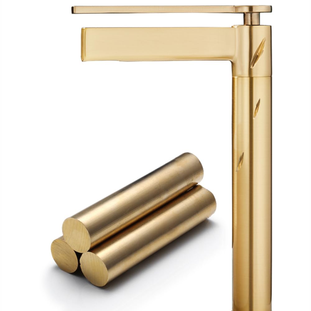 Grifos de lavabo Grifo de baño montado en cubierta Mezclador de latón Grifo monomando Grifo de agua caliente y fría Mezclador de lavabo Grifo de lavabo Inodoro,Corto dorado
