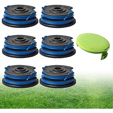 29242/29082 Trimmer Replacement Line Compatible for Greenworks 21212 and 21272, 27ft 0.065", 6-Line Spool + 1 Cap Cover