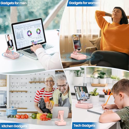 Image of JTEMAN Bluetooth Speaker with Cell Phone Stand,Gifts for Men Tech Gadgets