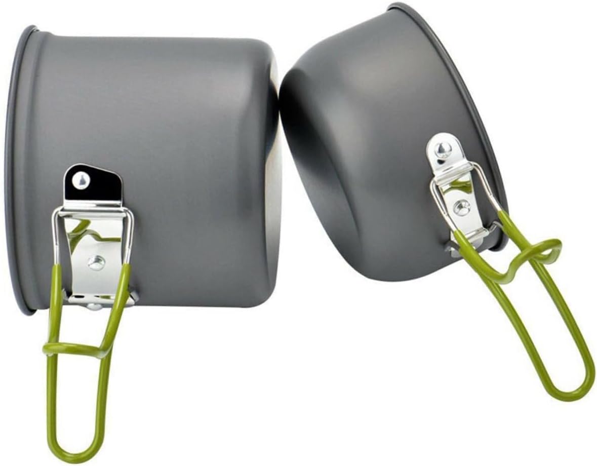 Person Camping Cookware Set Non-Stick Tea Kettle Utensils Set for Outdoor Cooking