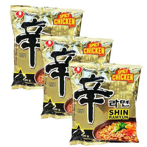 Noodles Instantáneos picantes sabor a pollo 120 g - Pack 3 unidades (3x120g)