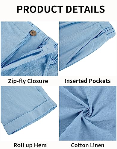 Image of Gafeng Mens Linen Pants Yoga Casual Beach Summer Harem Baggy Trousers