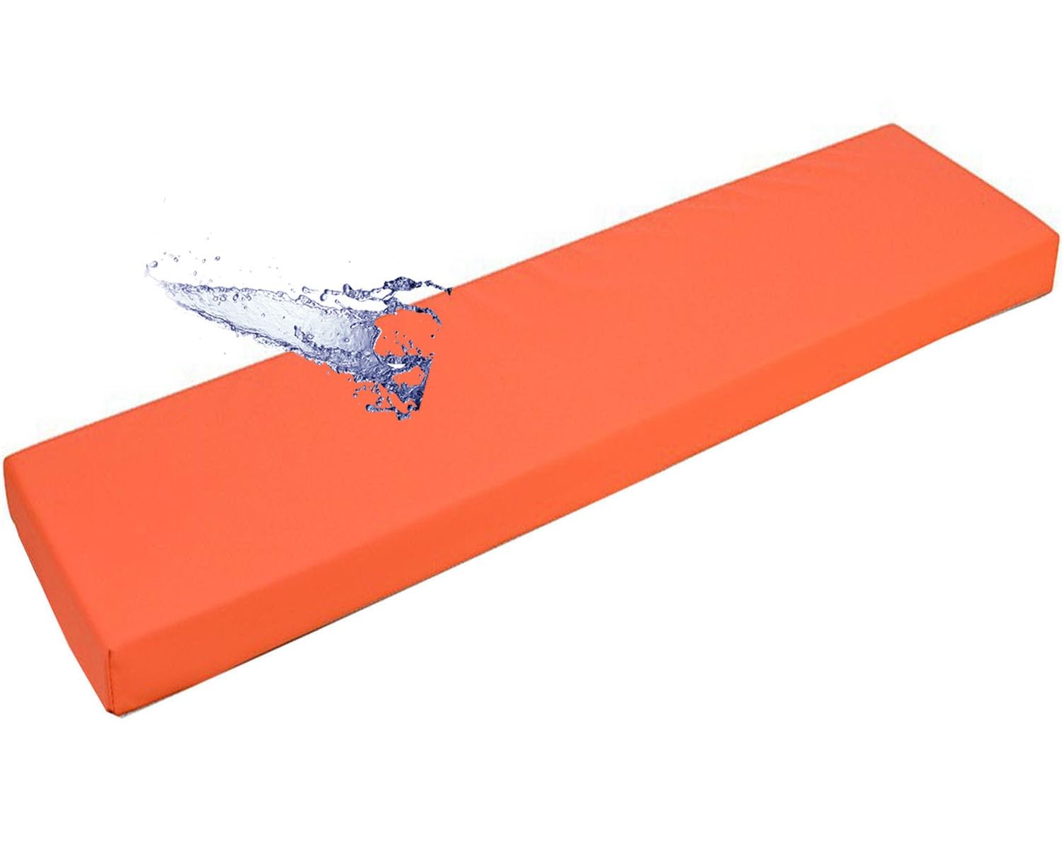 ZEaink Waterproof Bench Cushion, Bench Seat Cushion for Outdoor Indoor Furniture, 48/36/60/40 Inch,High-Density Bench Pa,for Piano Benc,Patio,Garden,Bench Cushion(Orange,170x35x5cm)
