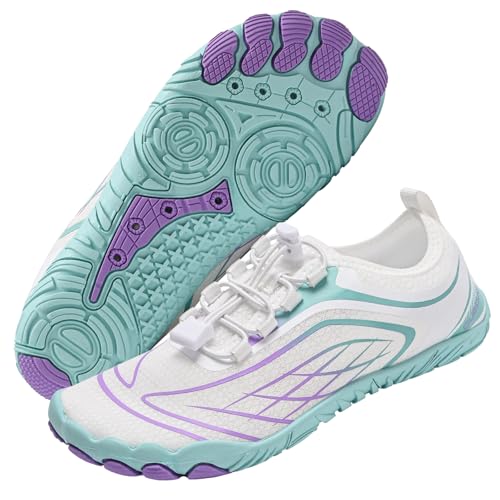 Queday Water Shoes for Women Men Quick Dry Barefoot Shoes Athletic Lightweight Sports Aqua Socks Outdoor Swim Hiking Diving Surf Fishing Walking Kayaking