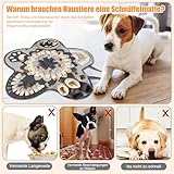 Schnüffelteppich für Hunde und Katzen - Futterschnüffel-Futtermatte, Blütenform, Welpen-Trainingsmatte, Waschbare Trainingsmatte 60 x 60CM für Kleine und Mittelgroße Haustiere Mit Karottenspielzeug