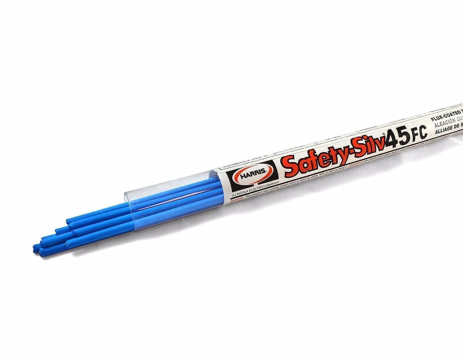 Harris Safety-Silv 45% Flux Coated Silver Solder 1/16", 9 Sticks, 45F3184