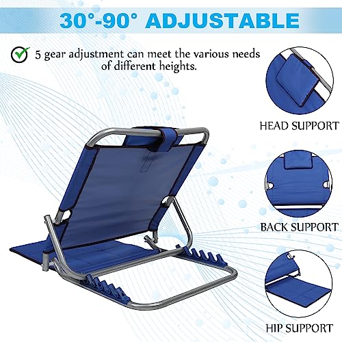 kossto-Adjustable-Hospital-Back-Rest-for-Use-on-Bed-OR-Back-Support-Back-Adjustable-Multi-Function-5-Changeable-Recline-AnglesFoldable-Portable-Universal-Size-Blue
