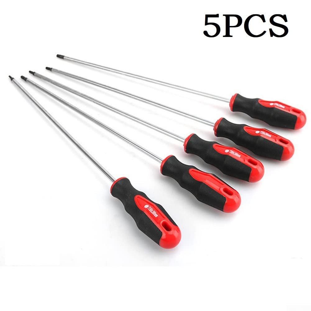 Tournevis Torx Extra Long 400 Mm - Tige Acier Chrome Vanadium, Pointe Magnétique, Poignée Ergonomique - Pour Automobile, Mécanique