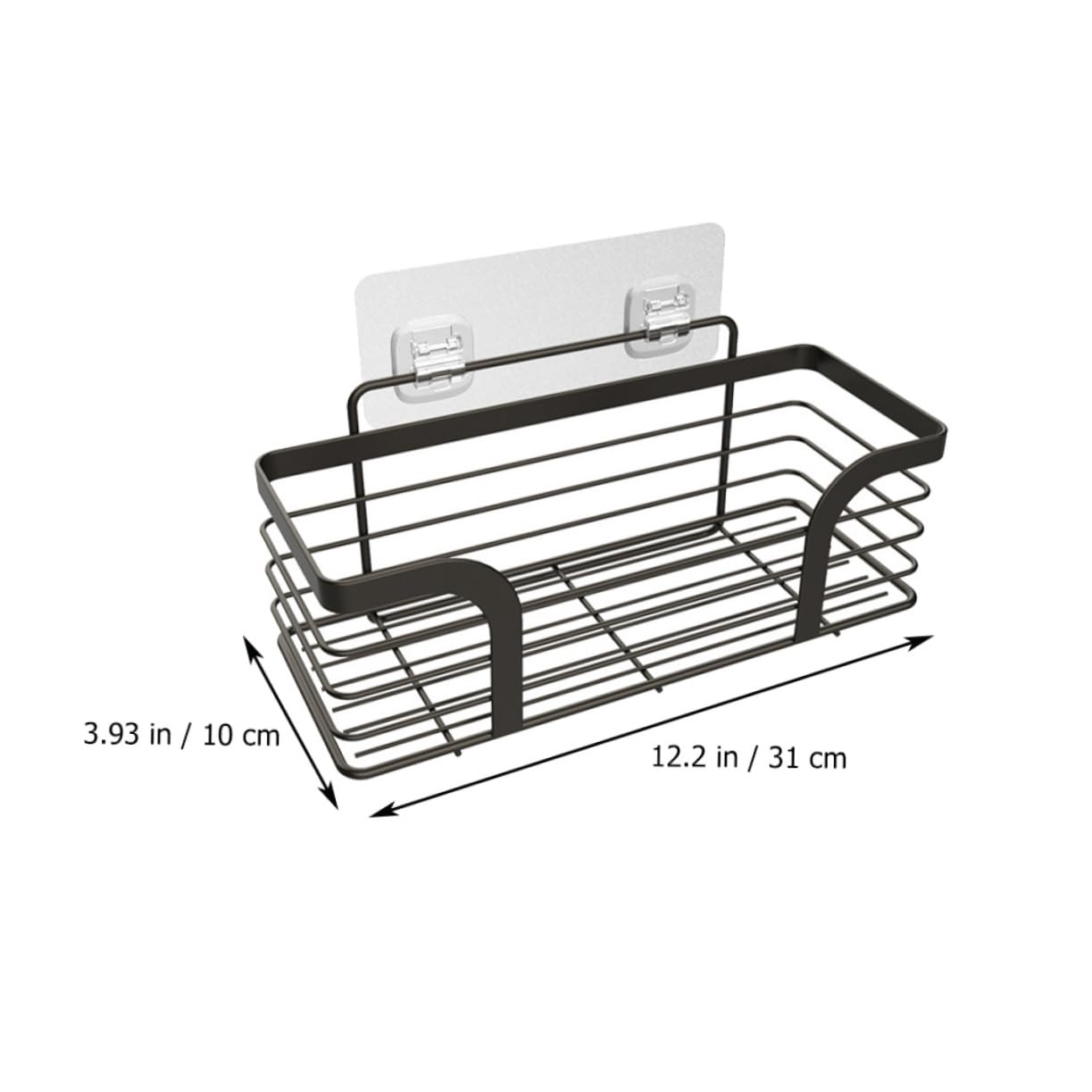 Anneome Estante de Ducha Adhesivo Negro de Acero Inoxidable 304 sin Taladro