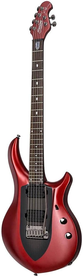 Close-up of the Sterling by Music Man Majesty MAJ100 body, showing pickups and control knobs