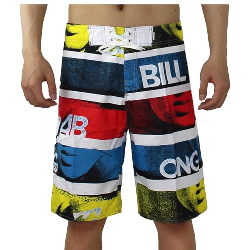 Generico Lungo Costume da Bagno Pantaloni Uomo Surf Plus Pantaloncini Ad Asciugatura Rapida Spiaggia Taglia Uomo Block Swim Shorts, per Mare e Piscina