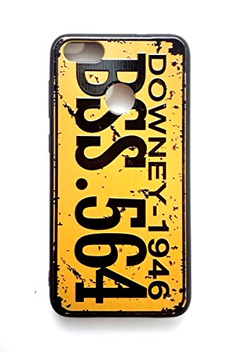 Funda Carcasa para Huawei Y6 Pro 2017 Protectora Retro Placa MATRICULA ANTIGOLPES (MODELO2)
