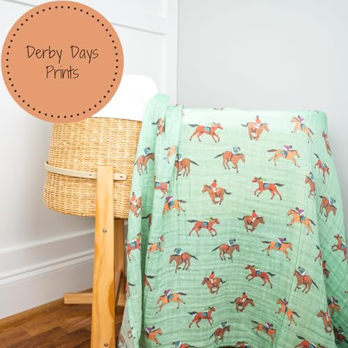 Image of LollyBanks Muslin Swaddle Blanket, 47 x 47 in, Newborn Receiving Blanket