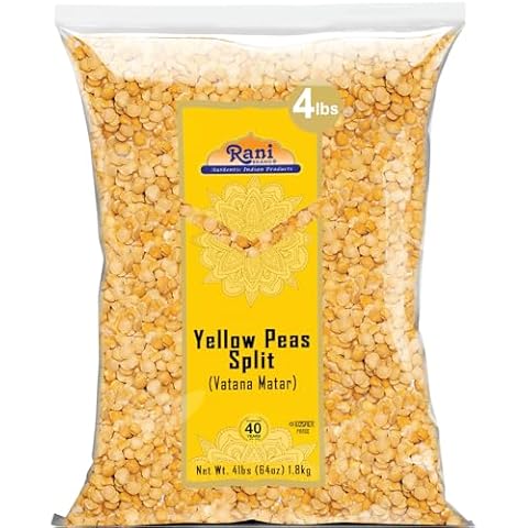 Rani Yellow Peas Split, Dried (Vatana, Matar) 64oz (4lbs) 1.81kg Bulk Cover