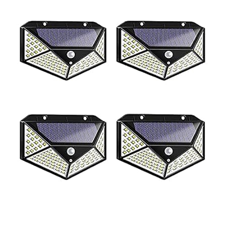 Clefairy Solar Sensor Wall Light in Night, Product for Garden, Swimming Pool, Balcony and high Security Area.-4 Pieces Set