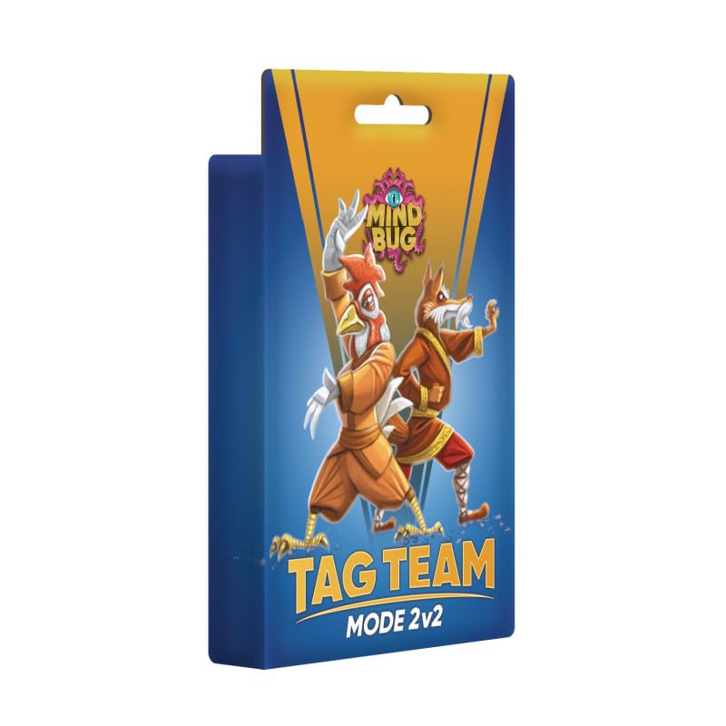 IELLO Mindbug Tag Team Mode 2v2 (French Version), 7 cm x 11 cm x 1.5 cm