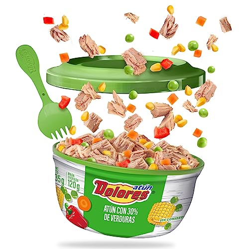 Opiniones y reviews de Crutones disponible en línea. 26 Atún Dolores Ensalada con Verduras, lata 135g | Sin conservadores, Lista para comer, Incluye Cuchara y Tapa Resellable