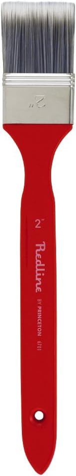 Princeton Redline Flat Brush, Synthetic, Long Handle, Size 2 inch, 1 Count