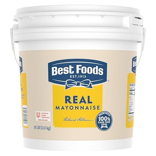 Best Foods Real Mayonnaise Pail, Condiment for Sandwiches, Salads, Mayo Made with 100% Cage Free Eggs, Gluten Free 30lb, 4 Gallons, Pack of 1