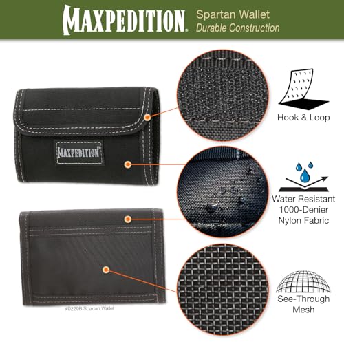 Maxpedition Spartan Wallet Black, 5.5" x 3.5" x 0.5"4
