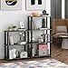 Furinno TURN-S-TUBE Storage Shelves, 3-Tier Book Shelf, Corner Shelf, Toolless Open Shelves, for Organization and Storage, Living Room, Garage, Home Office, French Oak