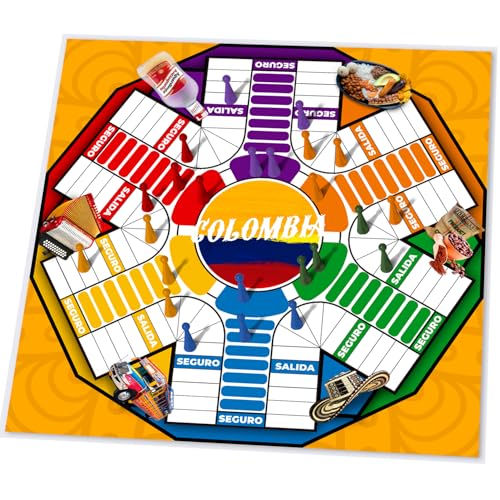 PAP Products PARQUES MAGNÉTICO Colombiano para 2 a 6 Jugadores Colombian Parques Board Game, Parcheesi Board Game, Juegos De Mesa para Adultos, Productos Colombianos, Colombia