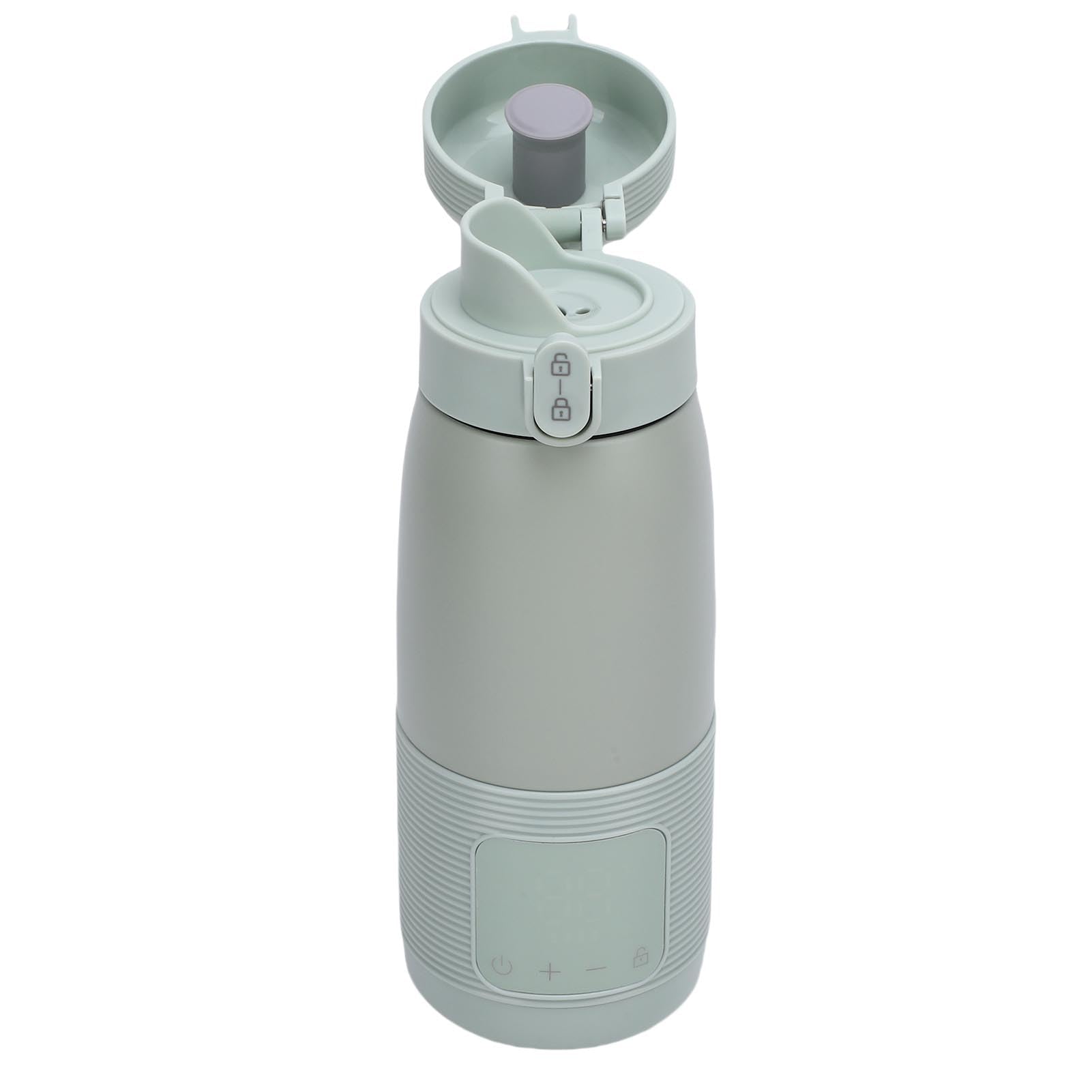Jiawu Scaldalatte Portatile Ricaricabile Scaldabiberon da Viaggio a Riscaldamento Rapido per Viaggi in Auto, Materiale in Acciaio Inossidabile (350 ml 5000 mAh)