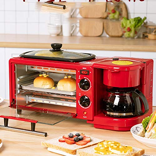 Brotmaschine 3 in 1 Startseite Frühstück Maschine Kaffeemaschine Bratpfanne Brot Toaster Elektroofen Brotbackautomaten… – Bild 4