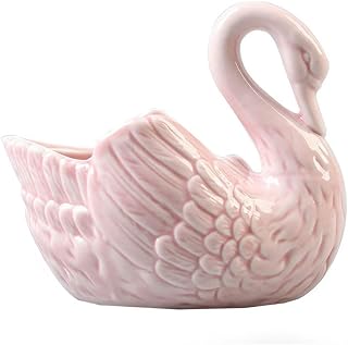 White Pink Blue Swan Ceramic Ornaments Decoration Desktop Storage Box Tealight Candles Holder Flower Pot Home Decor Furnishings