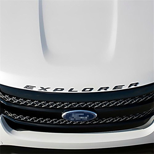 Vesul Glossy Black Hood Letters Emblem Explorer Name Plate Compatible with Ford Explorer 2011 2012 2013 2014 2015 2016 2017 2018 2019
