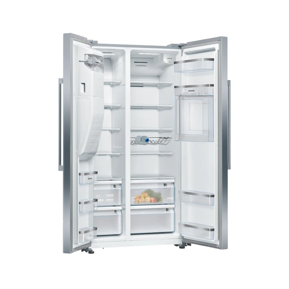 Siemens iQ500 - Comedero para frigorífico americano (531 L, acero inoxidable)