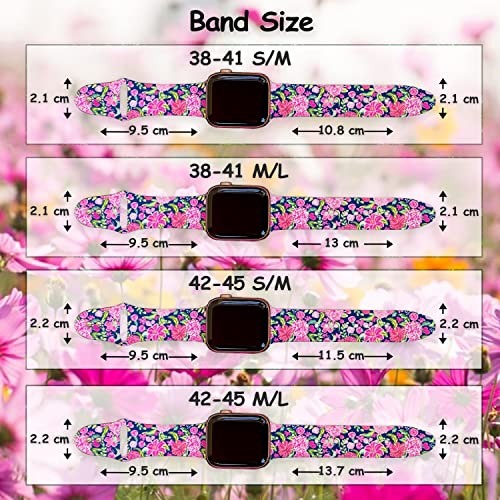 Correa Floral compatible con iWatch 38-45 mm miniatura 6