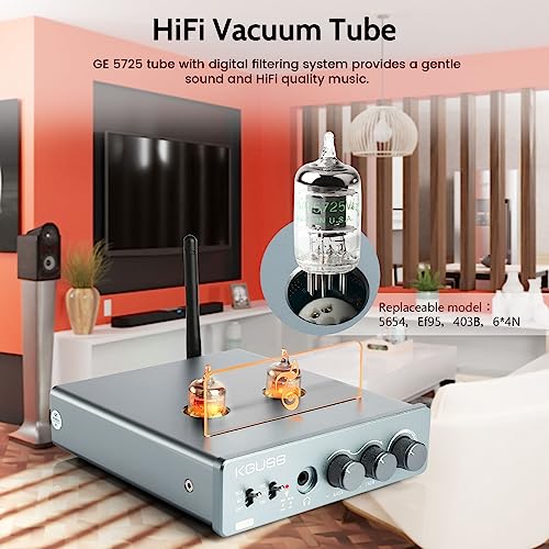 Image of KGUSS T3 PRO Vacuum Tube Amplifier Headphone Amp Bluetooth 5.1 QCC5125 chip with preamplifier Function Volume Adjustable mini Stereo Hi-Fi preamp Perfect for Home Audio Systems