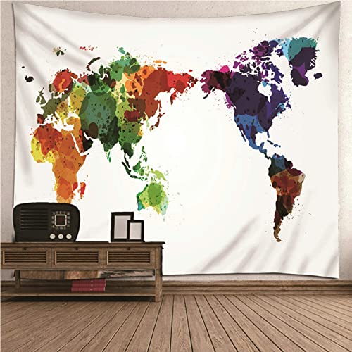 Tapisserie murale carte journal Isdreem 350x250cm pour decoration salon