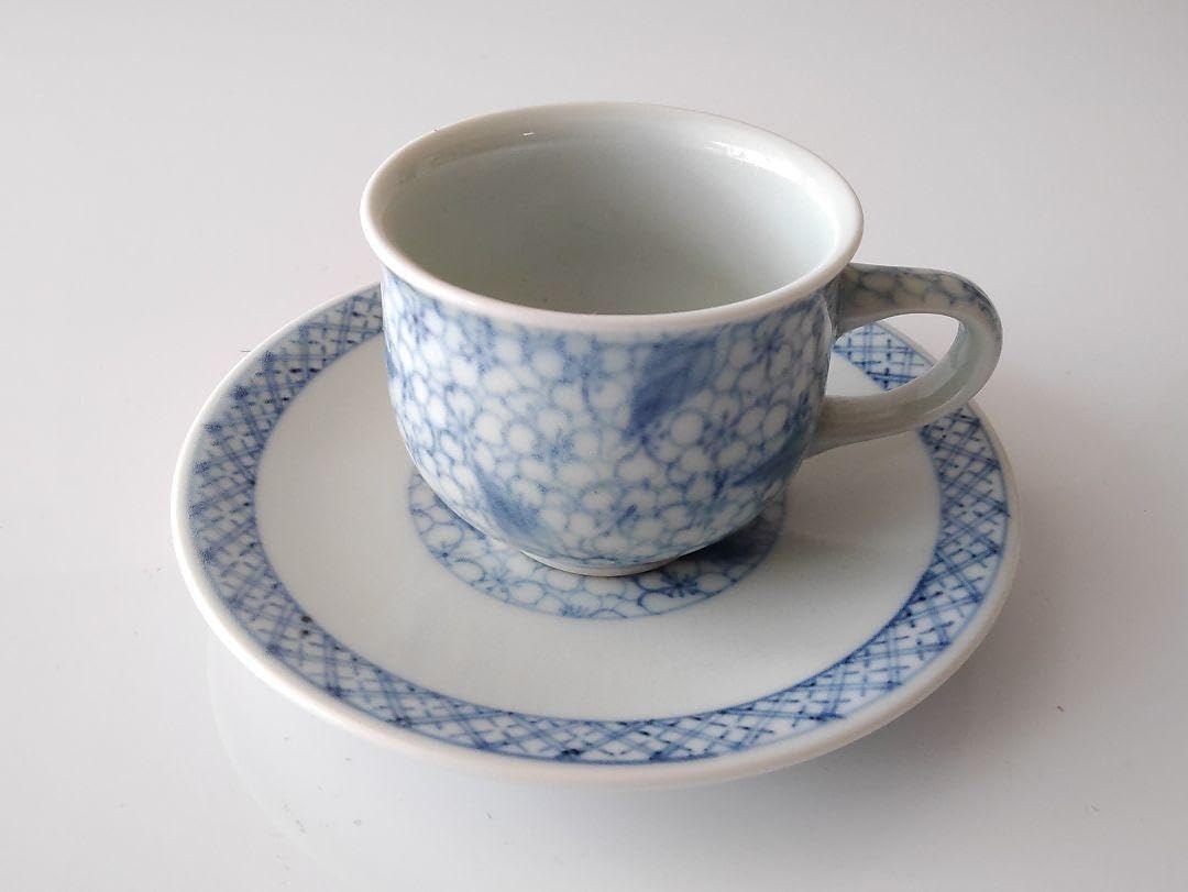 Amazon.co.jp: 古染桜絵 コーヒーカップ&ソーサー 中尾龍純 中仙窯 