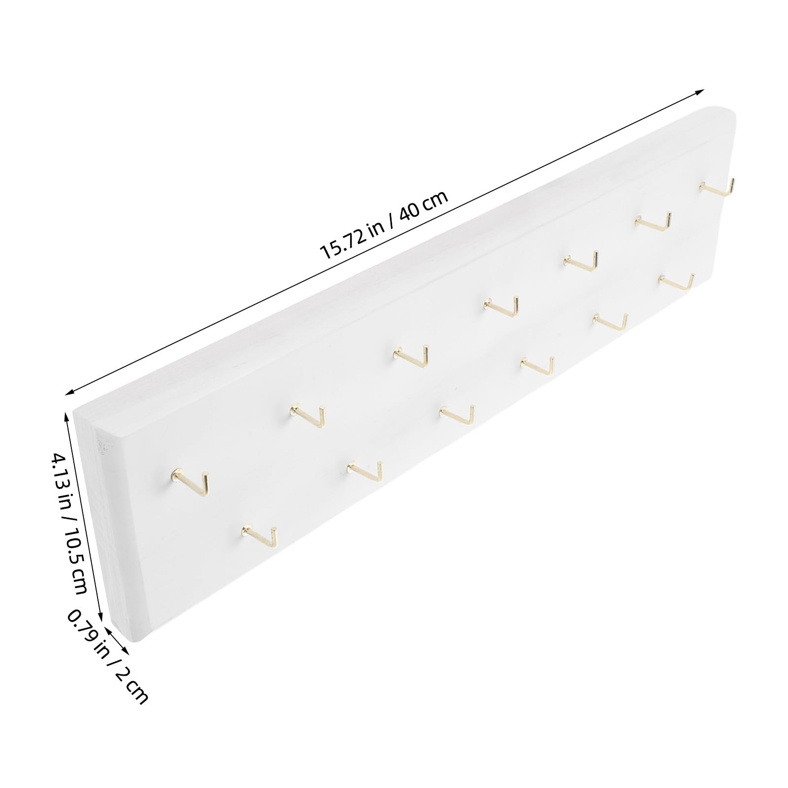 Gürtelhalter zur Wandmontage, Gürtelorganizer aus Holz mit 13 Haken, platzsparende weiße Aufhänger für Krawatten, Tanktops, Schals, BHS, Schlüssel und Taschen