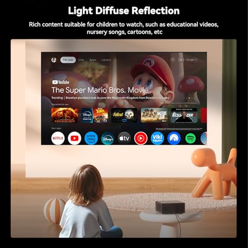 WANBO X5 Pro Full HD Native 1080P 4K Supports, 20000 Lumens | Google Assistant | Chromecast | Android TV 11.0 (2GB +16GB) |... - Image 6