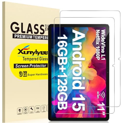 XunyLyee Schutzfolie für DOOGEE U11/ U11 Pro/DOOGEE Tab A9 Pro+/ Tab A9+ 11 Zoll Tablet, Displayschutz, Panzer Schutz Glas, 2 Stück