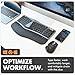 X9 Ergonomic Keyboard and Mouse Wireless Combo 2.4G+Bluetooth - Type Comfortably Longer - Ergo Split Keyboard and Mouse with Wrist Rest - Fullsize Keyboard for Laptop and PC