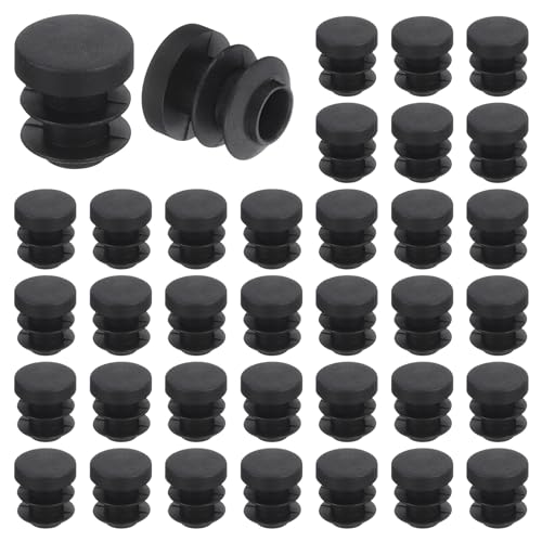 uxcell Round Plastic Plug,12mm(0.47") OD Furniture Leg Pipe Insert 36Pcs