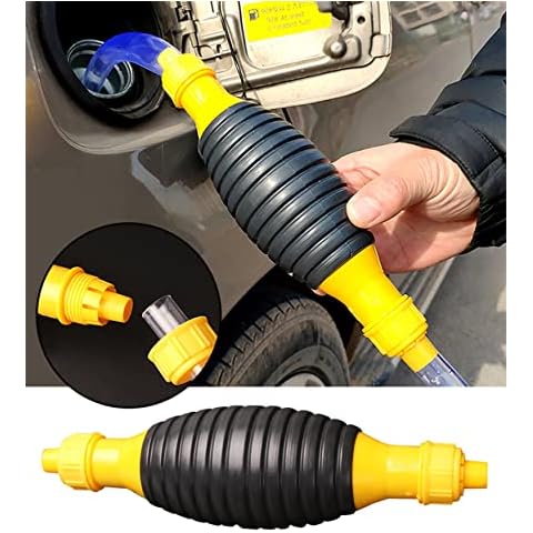 Gasoline siphon pump, gas siphon pump, siphon hand pump for liquid delivery such as fuel/water/natural gas/gasoline/oil/gasoline/diesel, with siphon hose/control valve/hose clamp (1.5M) Cover