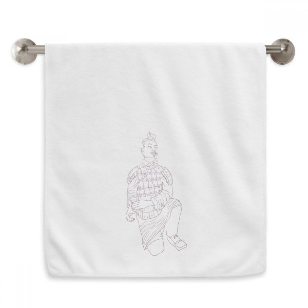 Serviette Chine terre cuite pour rituel beauté et soin du visage du matin