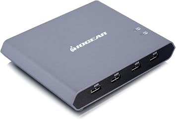 IOGEAR 2-Port 4K USB-C Desktop KVM with DISPLAYPORT Output and USB Peripheral