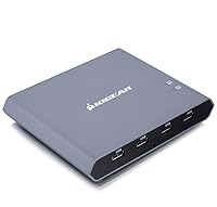 Vista 1 de IOGEAR Access Pro Plus - Conmutador KVM USB-C de 2 puertos, 1 monitor, 2 computadoras 4K 60Hz, salida DisplayPort, concentrador USB de 4 puertos