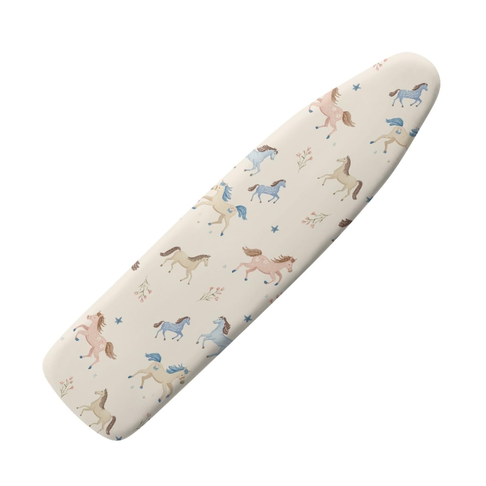 Extra large ironing board cover 140 x 45 Blue Beige Thick cotton pad Ironing Board Cover Elastic washable,Resist Scorching and Staining,Heat Reflective & Vapour Permeable,Easy Fit